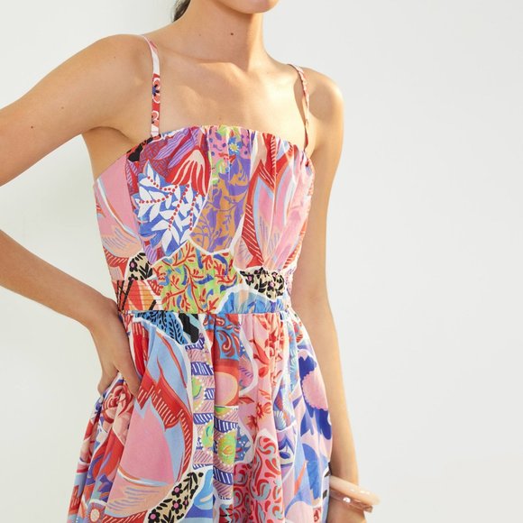 Anthropologie Alexandra Farmer Painterly Midi Dress - Picture 3 of 5